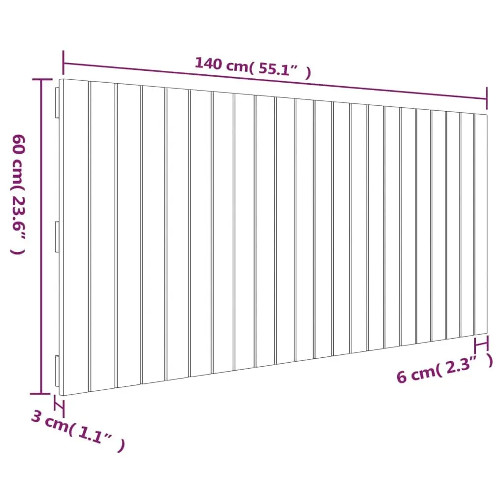 Wall-Mounted Headboard in White 140cm