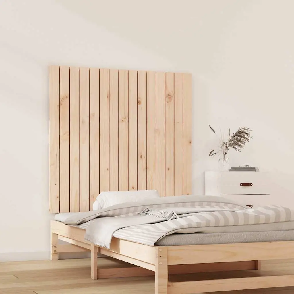 Wall Headboard Brown 95.5cm Solid Pine Wood