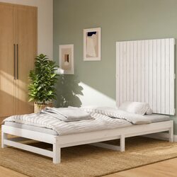 Wall-Mounted White Headboard 95.5cm Solid Pine