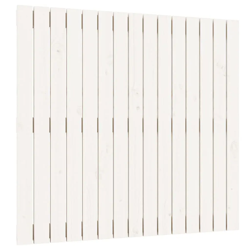 Wall Headboard White 95.5cm Solid Pine Wood