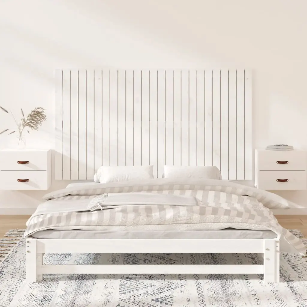 White Wall-Mounted Headboard for Bedroom