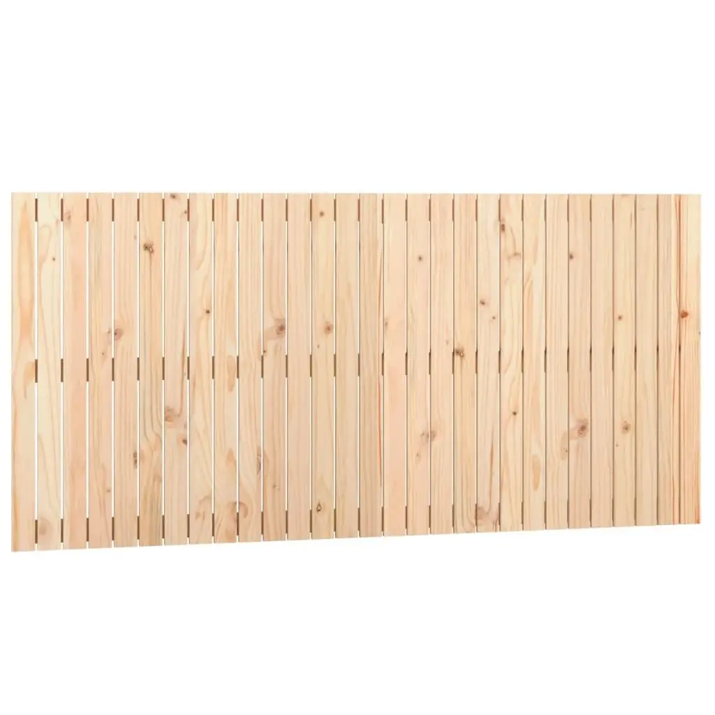 Brown Solid Pine Wall Headboard 185cm for Bedrooms