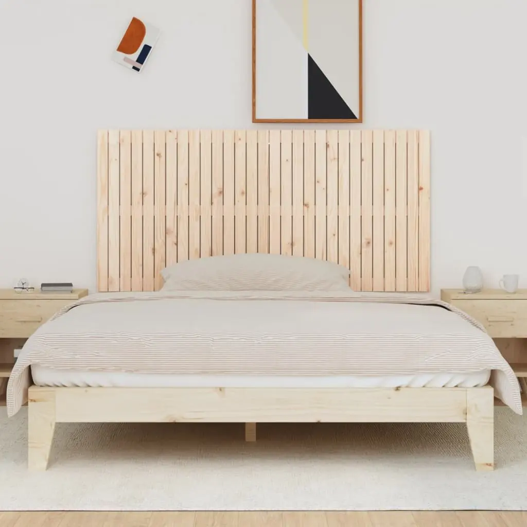 Brown Solid Pine Wall Headboard 185cm for Bedrooms