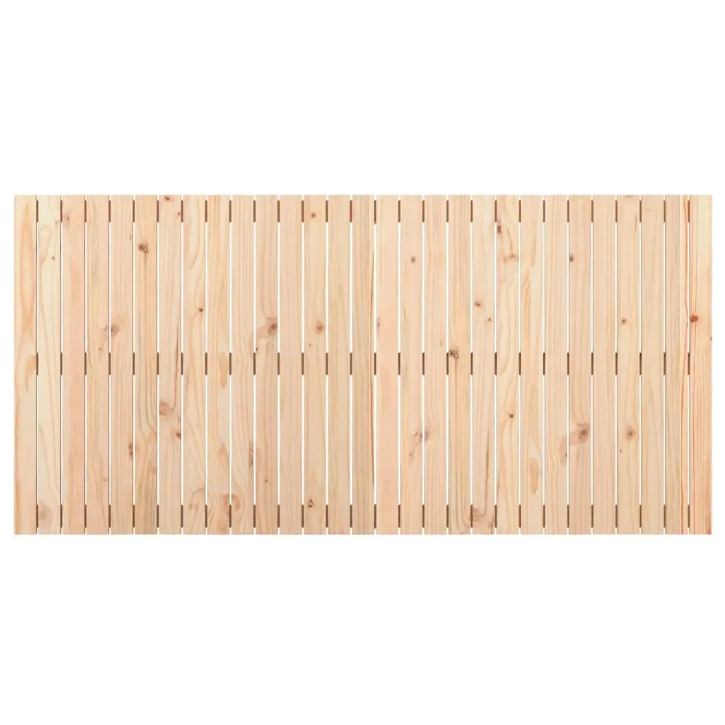 Brown Solid Pine Wall Headboard 185cm for Bedrooms