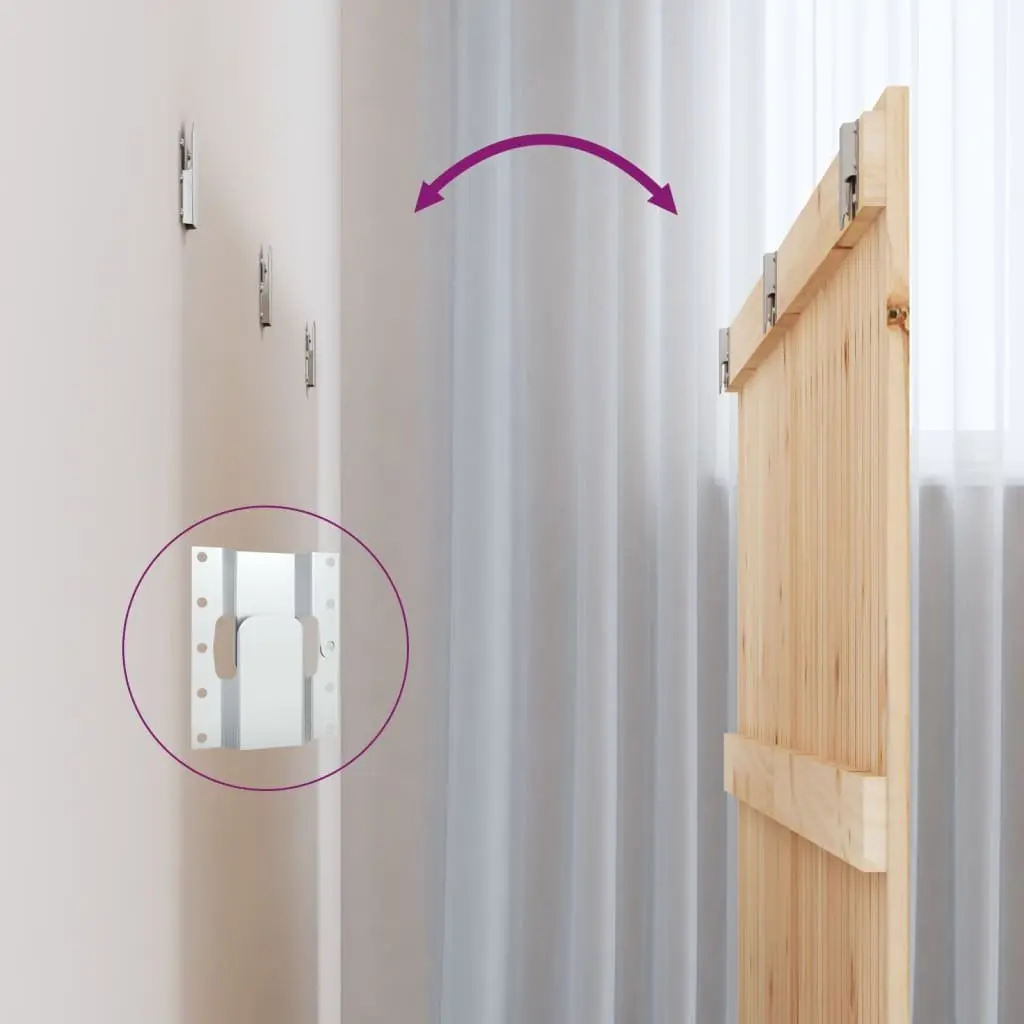 Brown Solid Pine Wall Headboard 185cm for Bedrooms