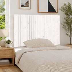 White Solid Pine Wall Headboard 140cm for Bedroom