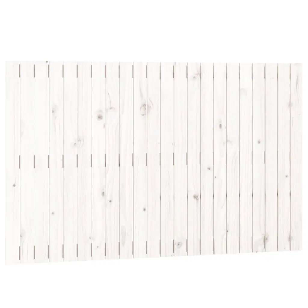 White Solid Pine Wall Headboard 140cm for Bedroom