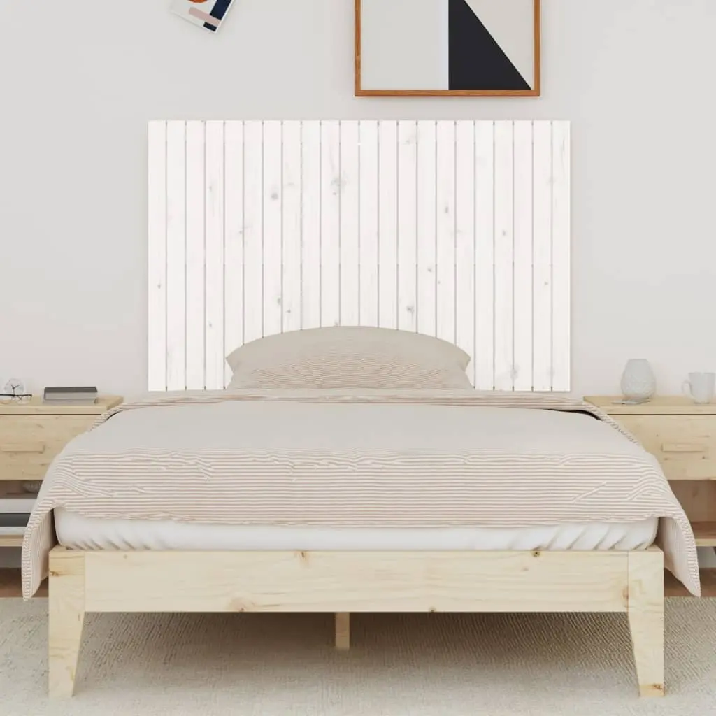 White Solid Pine Wall Headboard 140cm for Bedroom