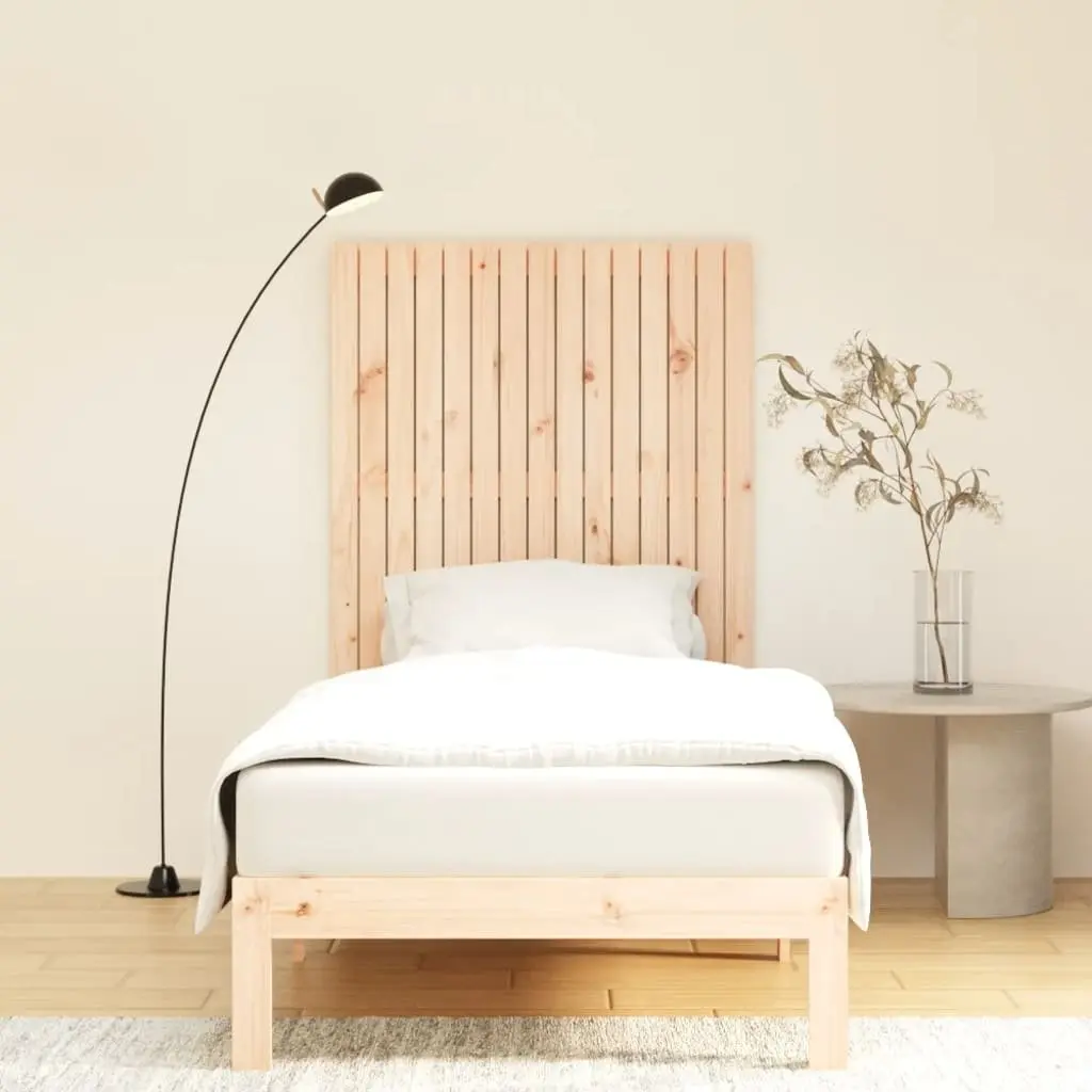 Wall Mounted Headboard Brown 95.5cm Solid Pine Wood