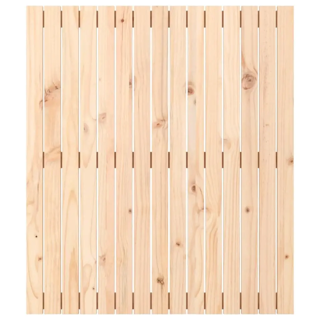 Wall Mounted Headboard Brown 95.5cm Solid Pine Wood