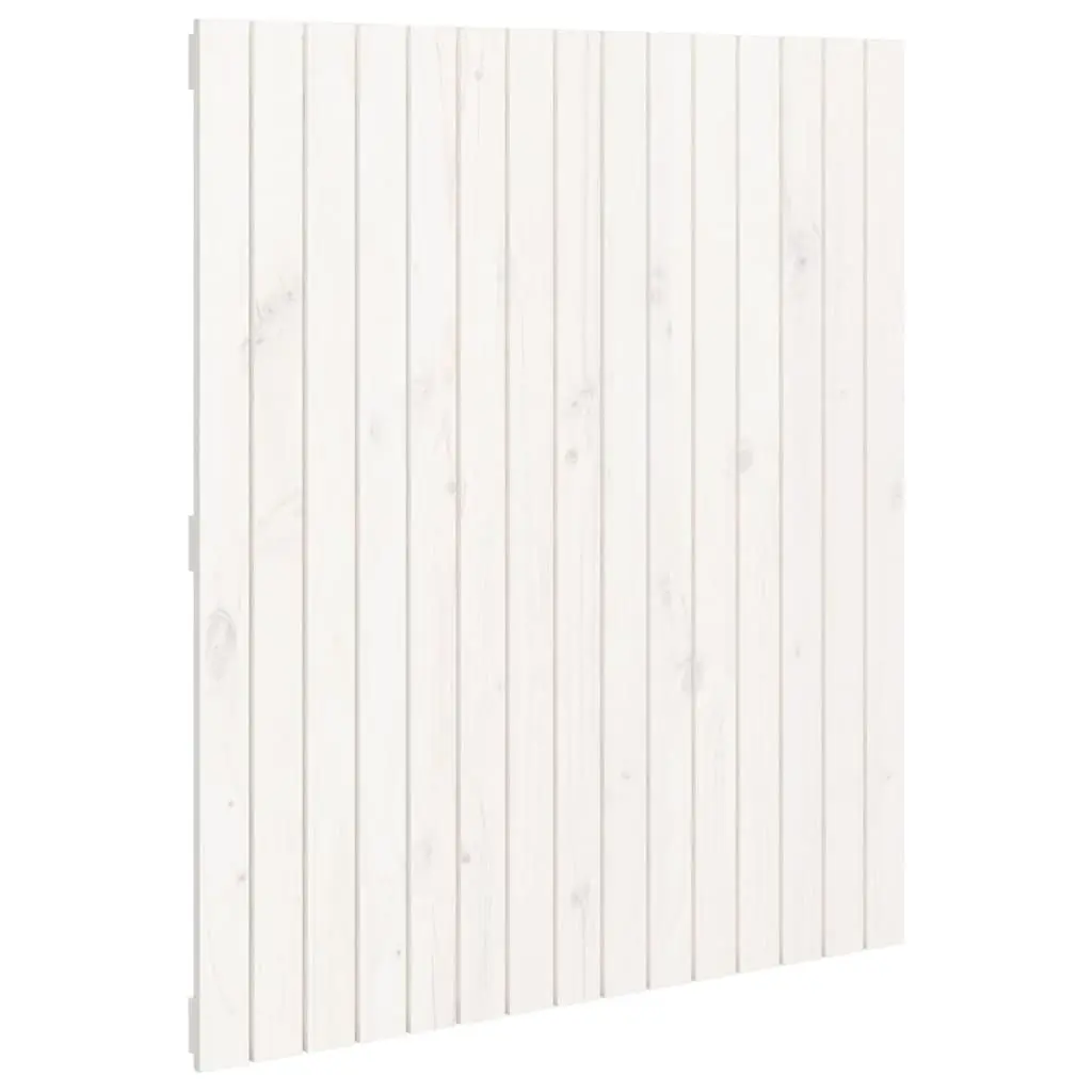 Wall-Mounted Headboard in White Solid Pine 95.5cm