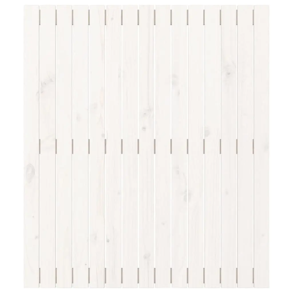 Wall-Mounted Headboard in White Solid Pine 95.5cm