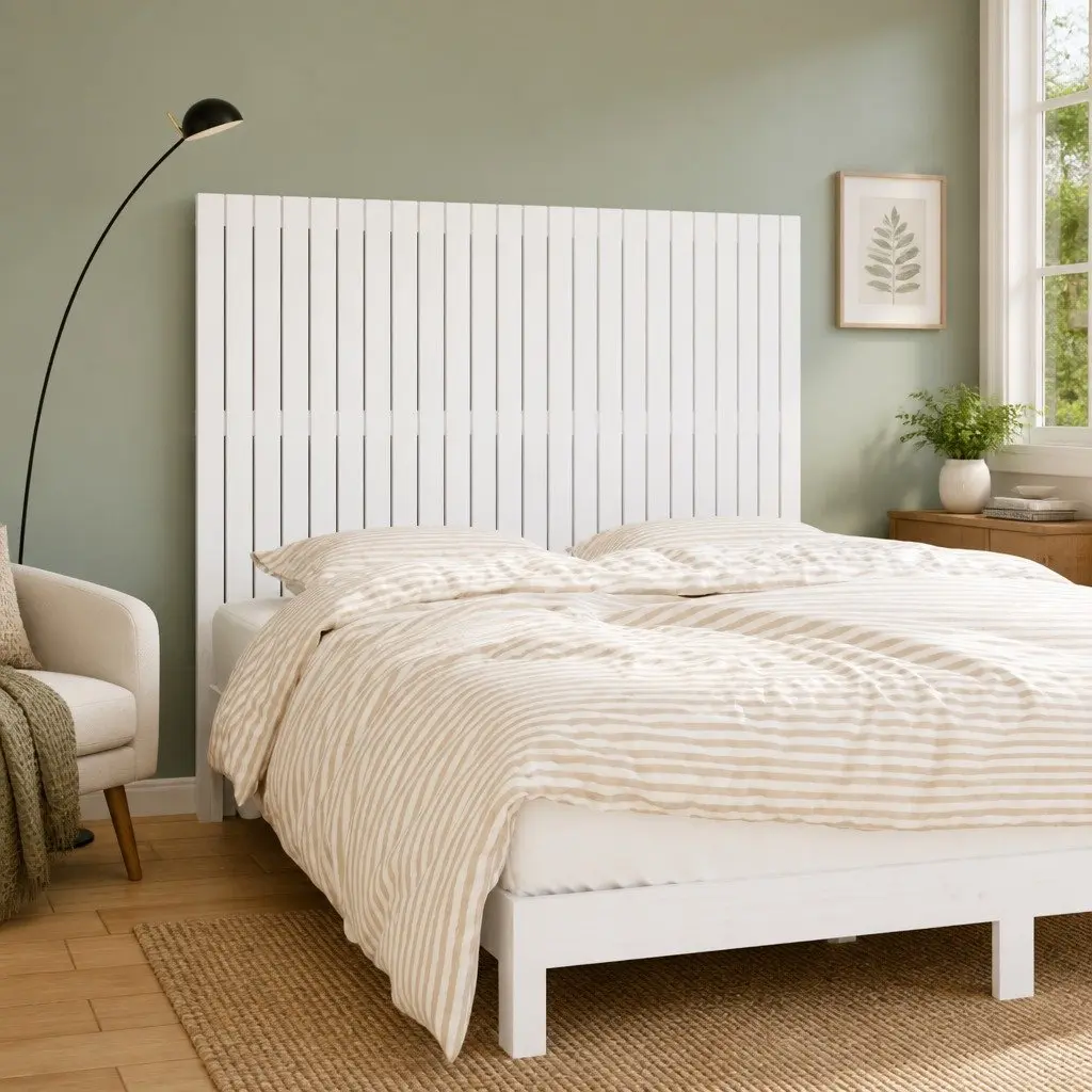 Wall Mounted Headboard 159.5cm White Pine