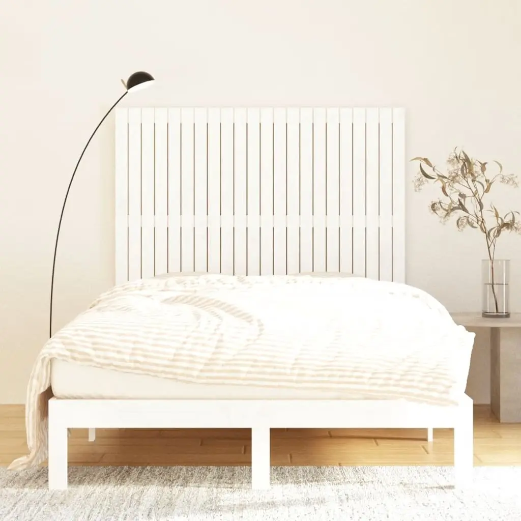 White Wall Headboard in Solid Pine 140cm