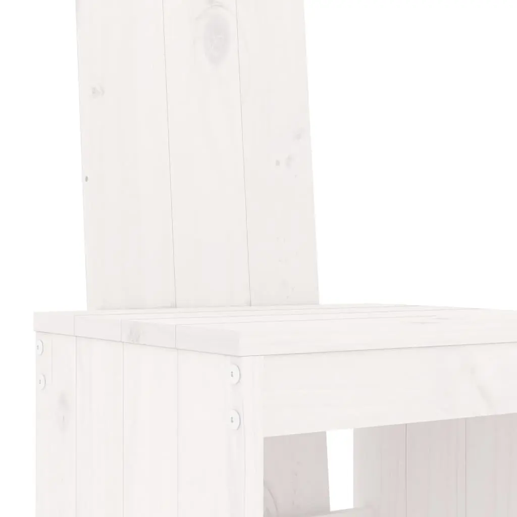Bar Stools White Rustic 75 cm Solid Pine Wood 2 Piece
