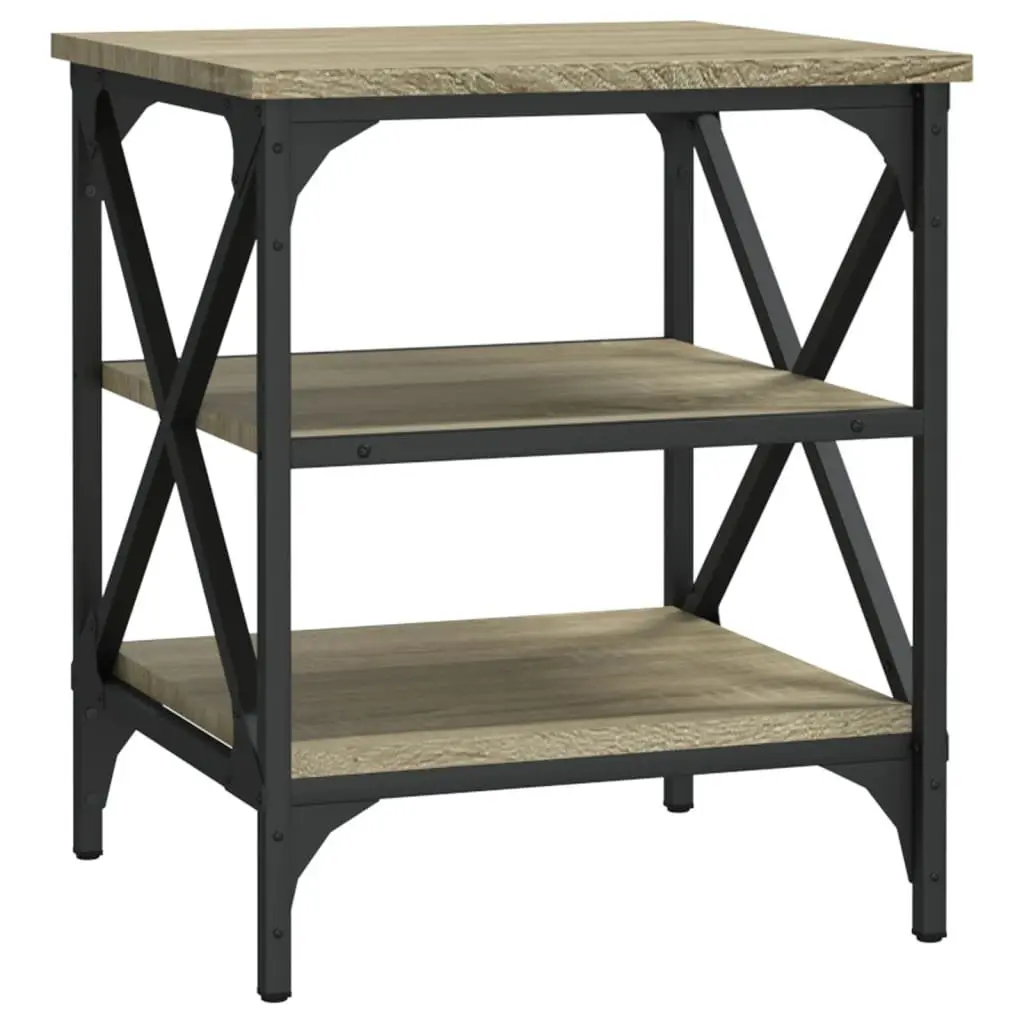 End Table Brown Accent 40x42x50cm Engineered Wood
