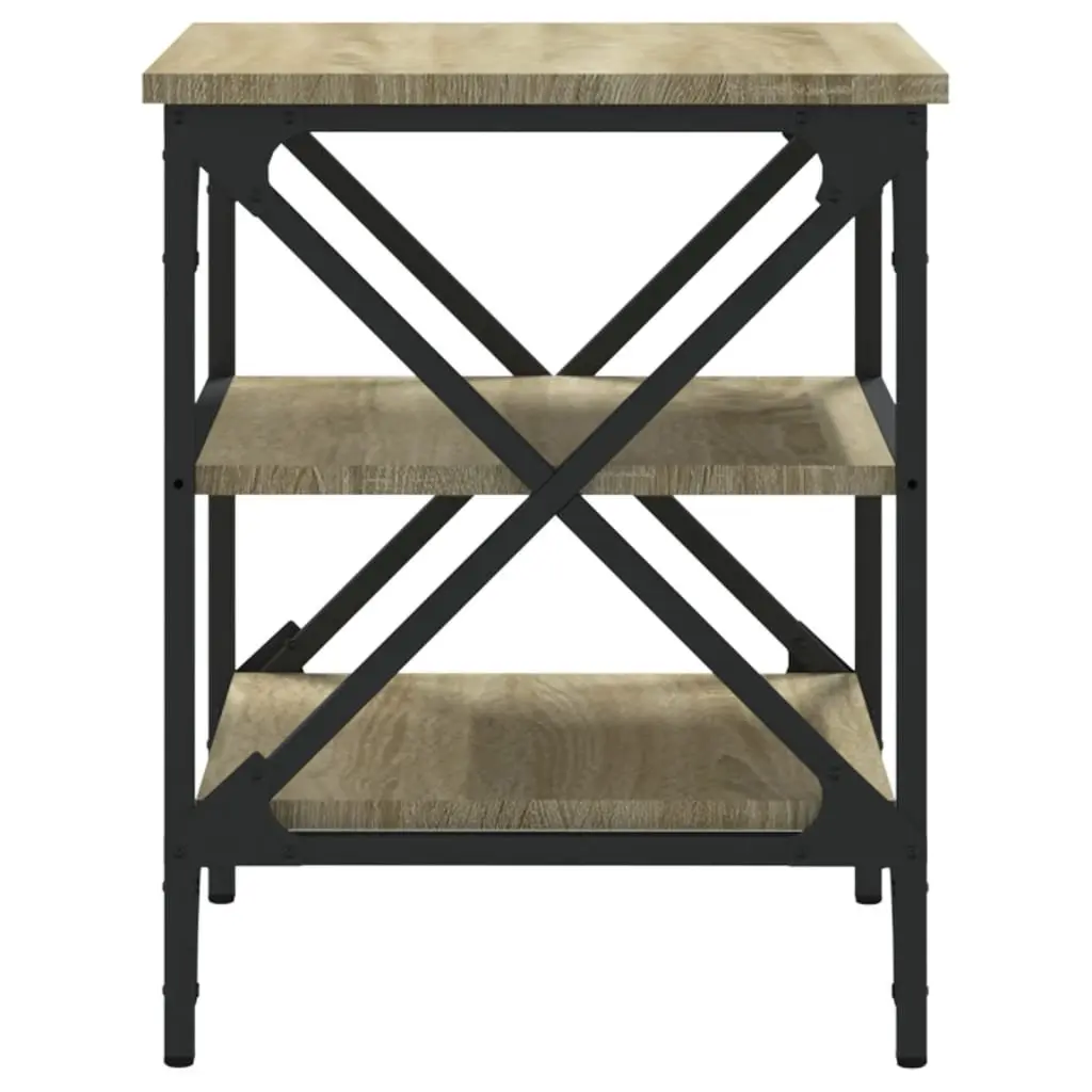 End Table Brown Accent 40x42x50cm Engineered Wood