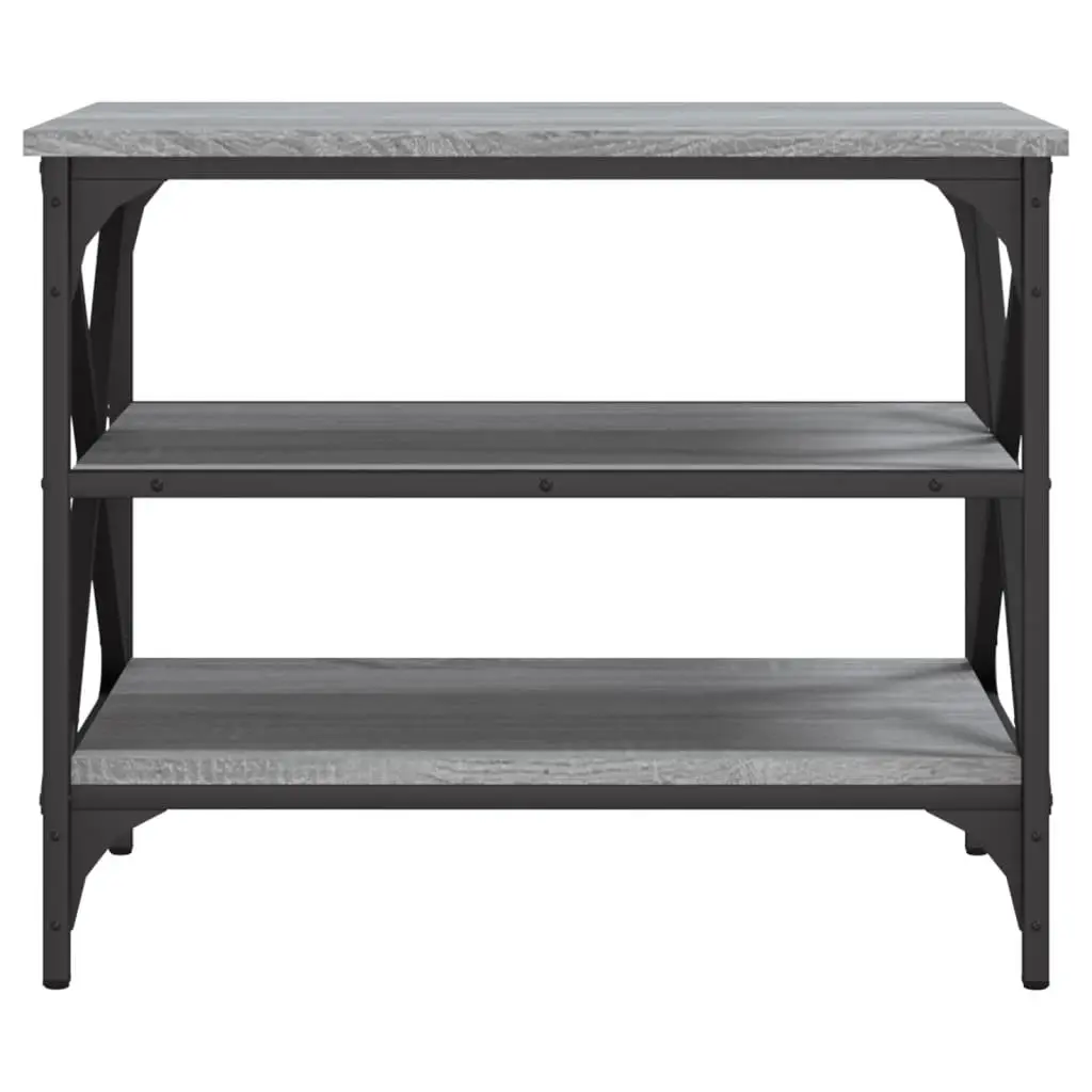 TV Cabinet Grey Sonoma 60x40x50cm Engineered Wood Iron Frame Media Storage End Table