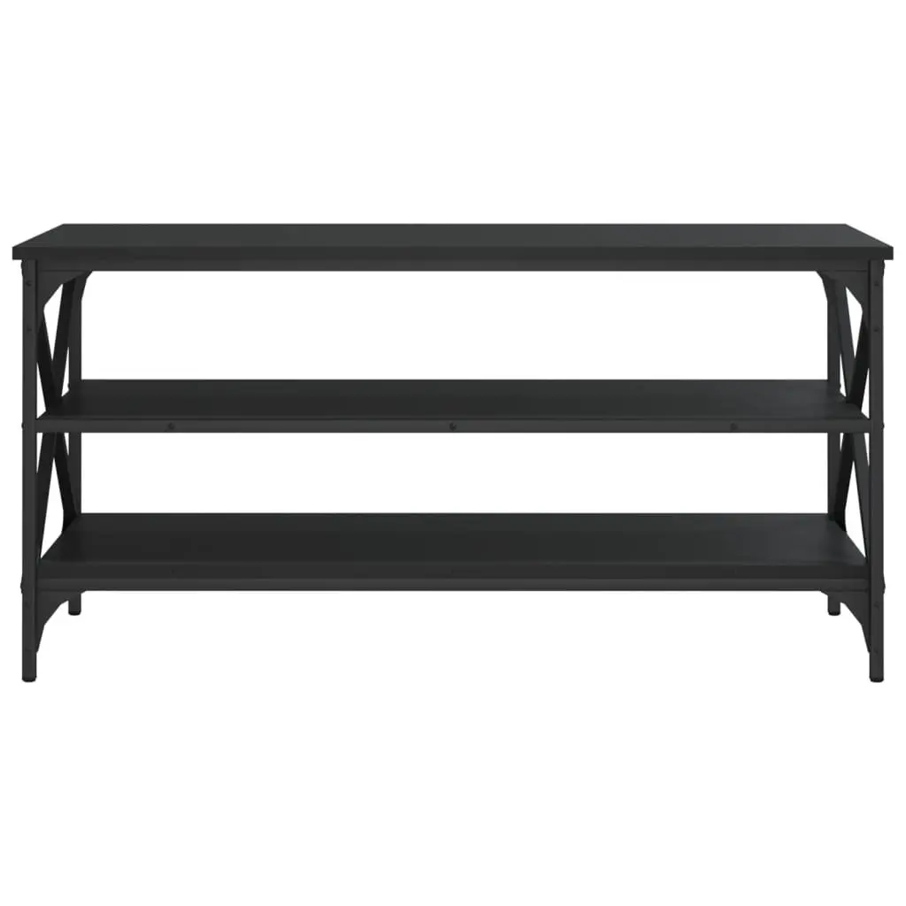 Industrial Style Black TV Cabinet for Living Room