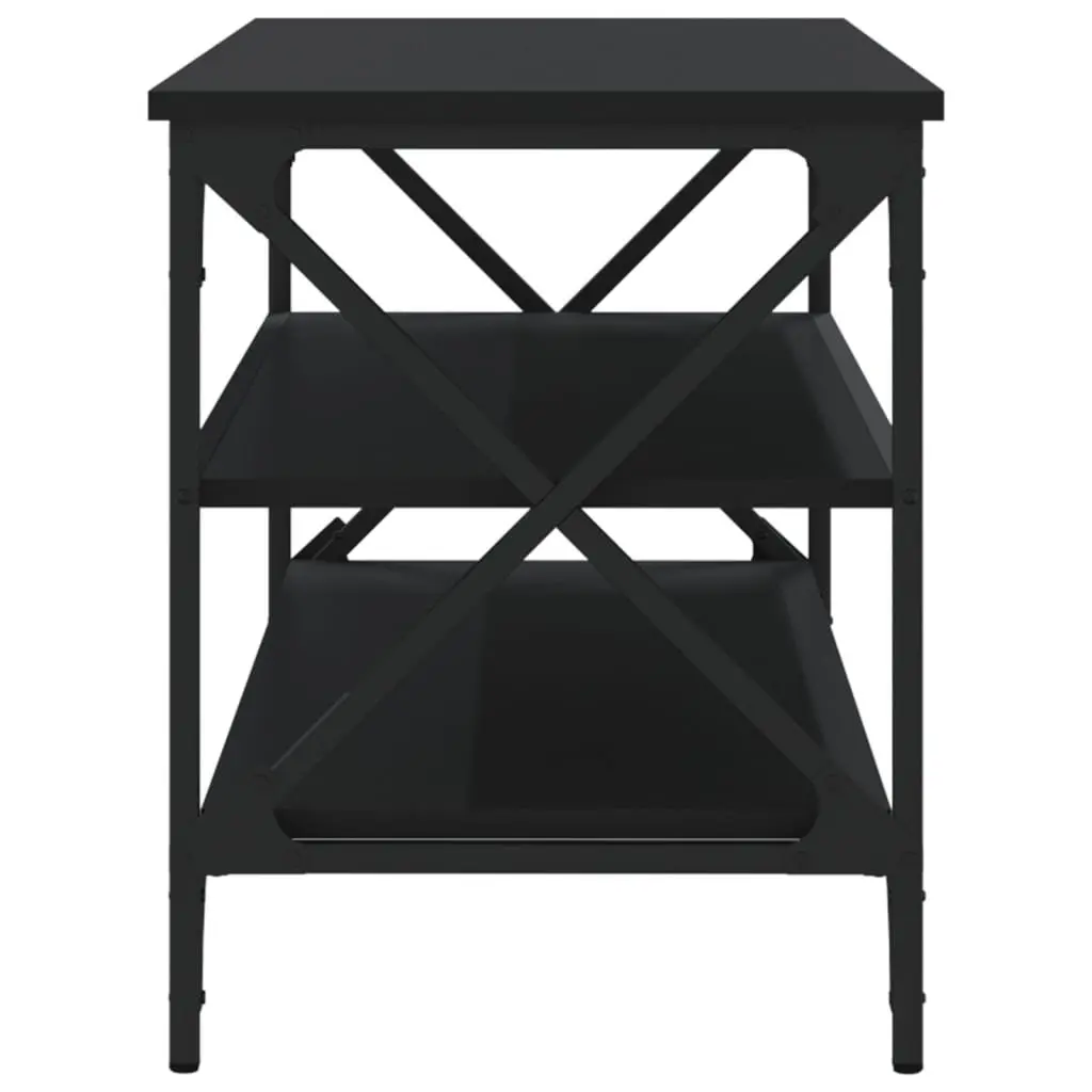 Industrial Style Black TV Cabinet for Living Room