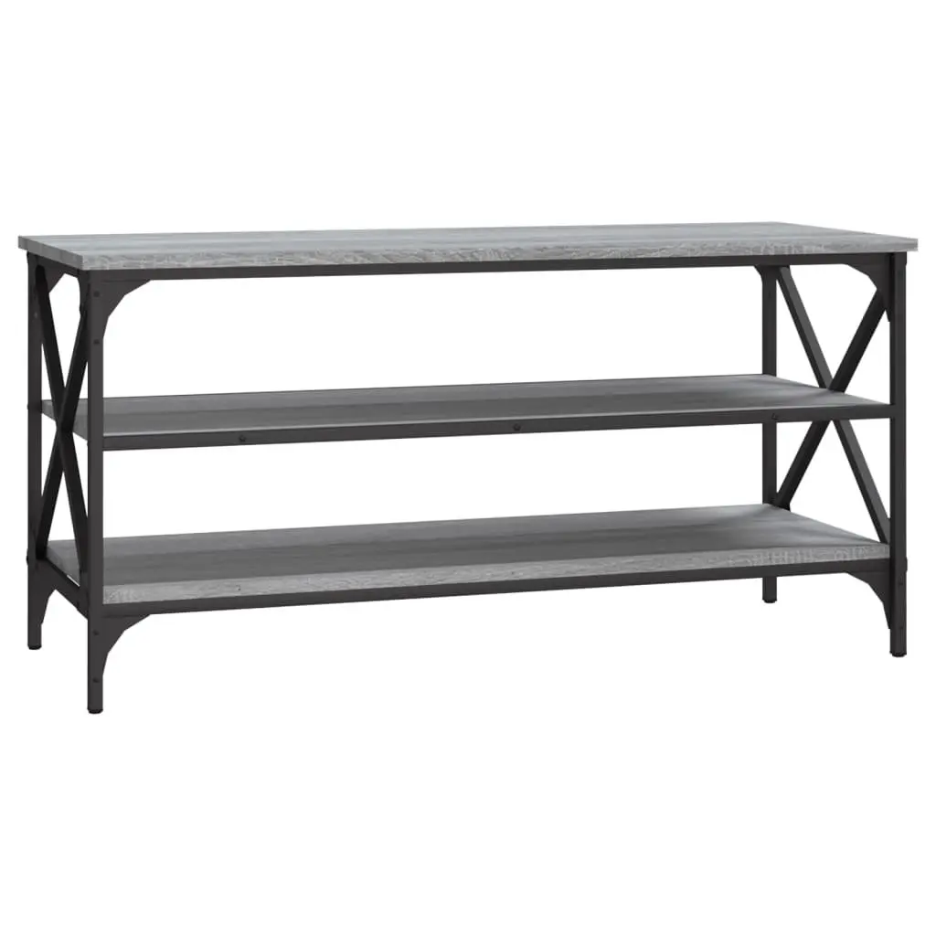 Industrial Style Grey TV Cabinet for Media Storage