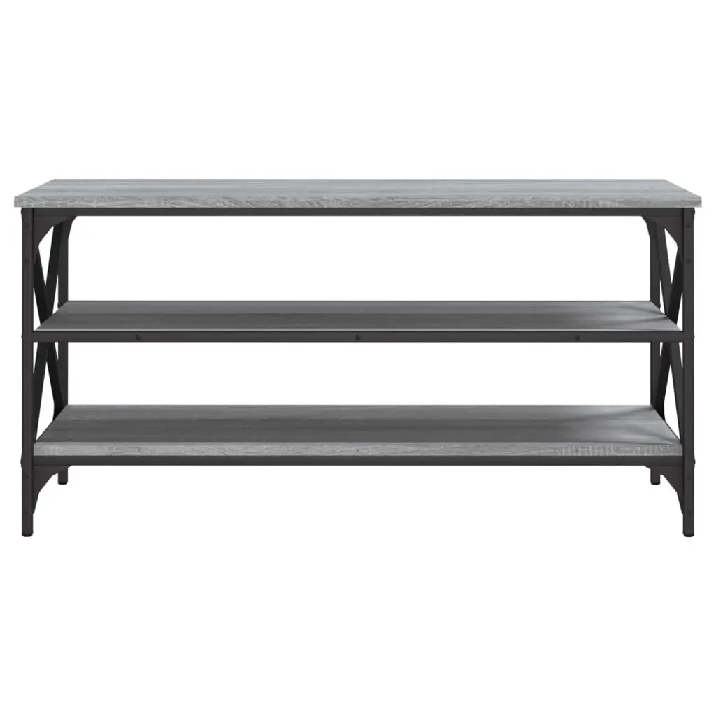 Industrial Style Grey TV Cabinet for Media Storage