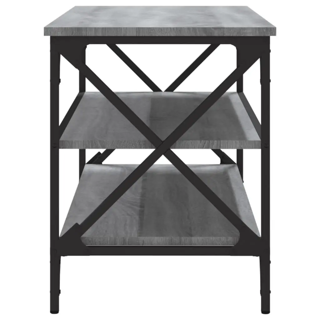 Industrial Style Grey TV Cabinet for Media Storage