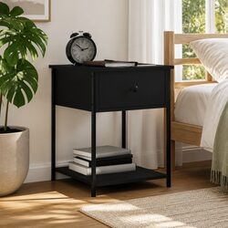 Elegant Black Bedside Table for Your Bedroom