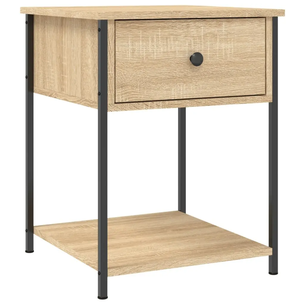 Bedside Tables 2 pcs Brown 44x45x58 cm Engineered Wood Side Cabinet Storage