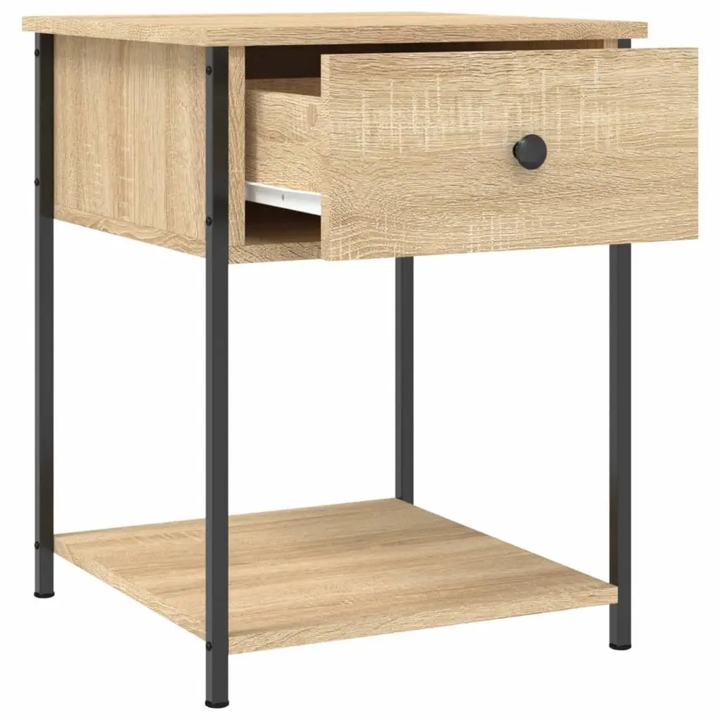 Bedside Tables 2 pcs Brown 44x45x58 cm Engineered Wood Side Cabinet Storage