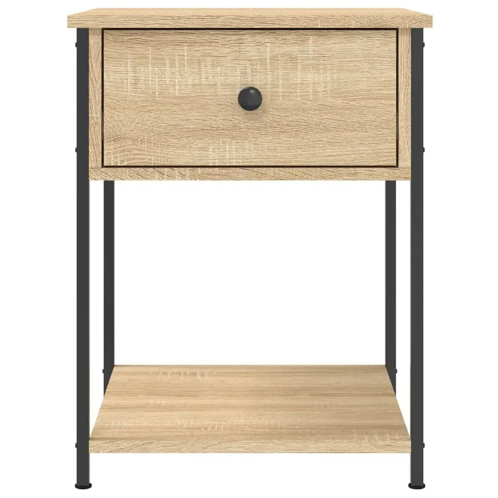 Bedside Tables 2 pcs Brown 44x45x58 cm Engineered Wood Side Cabinet Storage