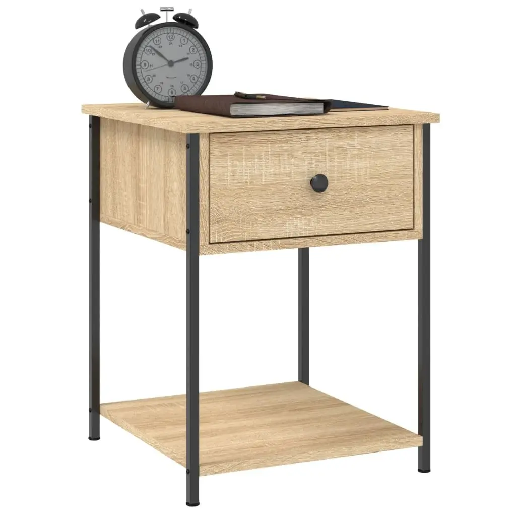 Bedside Tables 2 pcs Brown 44x45x58 cm Engineered Wood Side Cabinet Storage