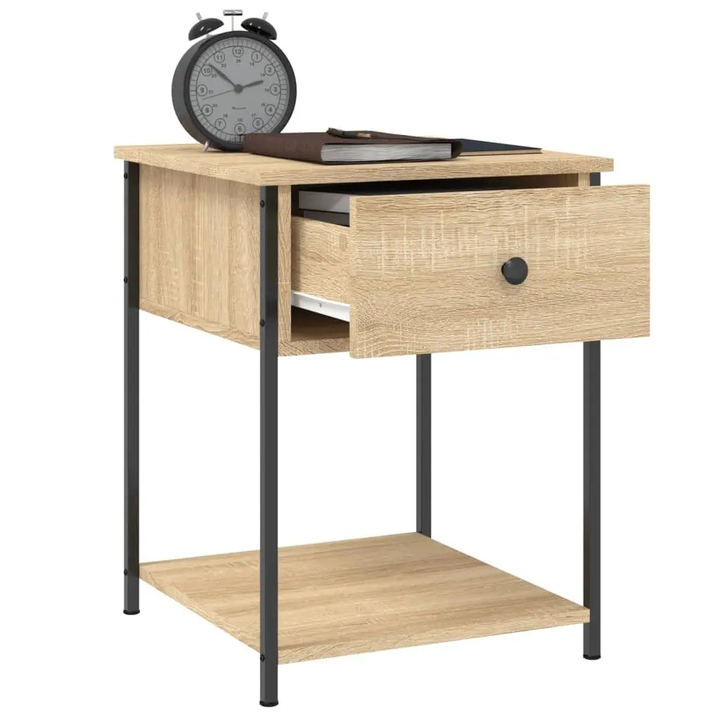 Bedside Tables 2 pcs Brown 44x45x58 cm Engineered Wood Side Cabinet Storage