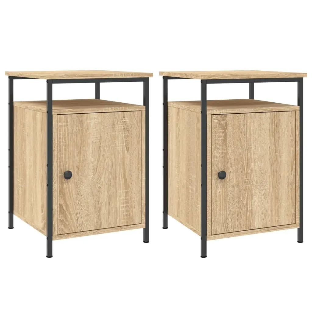 Bedside Cabinet 40x42x60cm Brown Storage Nightstand Side Table Engineered Wood