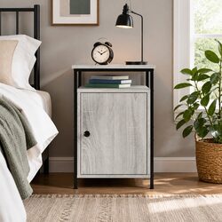 Grey Sonoma Bedside Cabinet 40x42x60 cm Engineered Wood