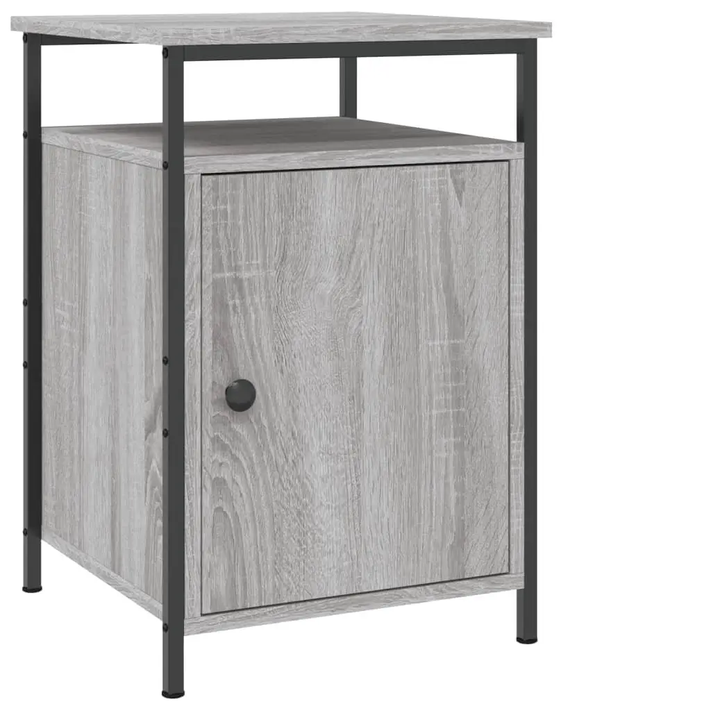 Bedside Cabinet Grey Sonoma 40x42x60 cm Engineered Wood Storage Table