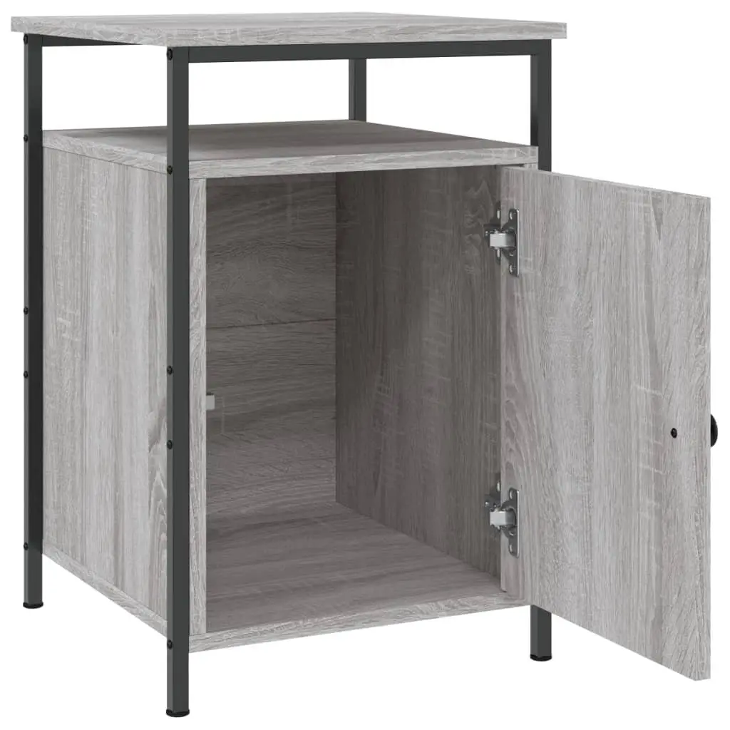 Bedside Cabinet Grey Sonoma 40x42x60 cm Engineered Wood Storage Table