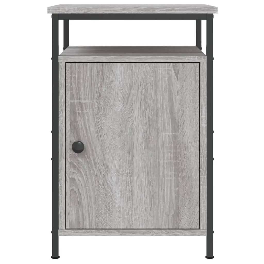 Bedside Cabinet Grey Sonoma 40x42x60 cm Engineered Wood Storage Table