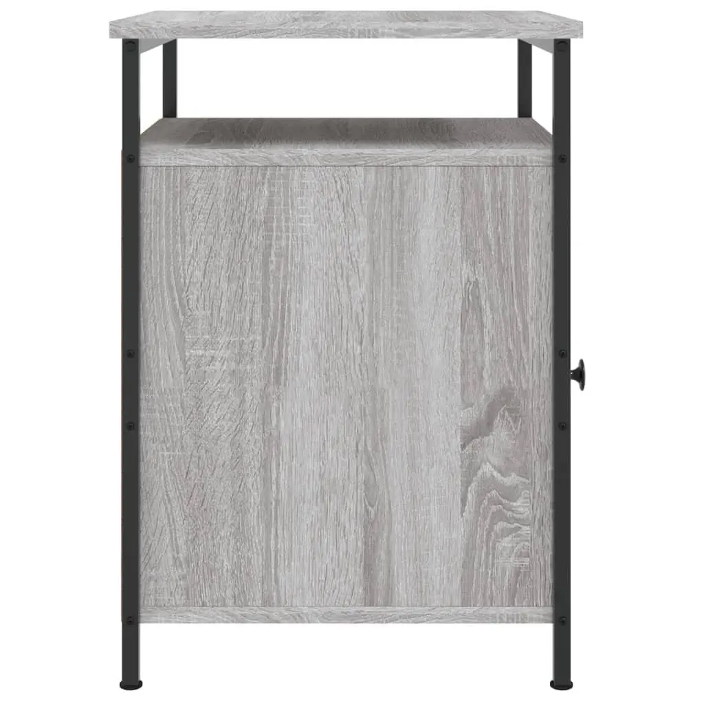 Bedside Cabinet Grey Sonoma 40x42x60 cm Engineered Wood Storage Table
