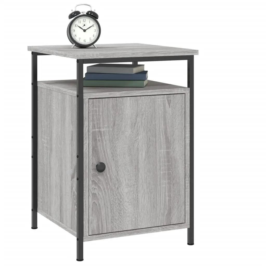 Bedside Cabinet Grey Sonoma 40x42x60 cm Engineered Wood Storage Table