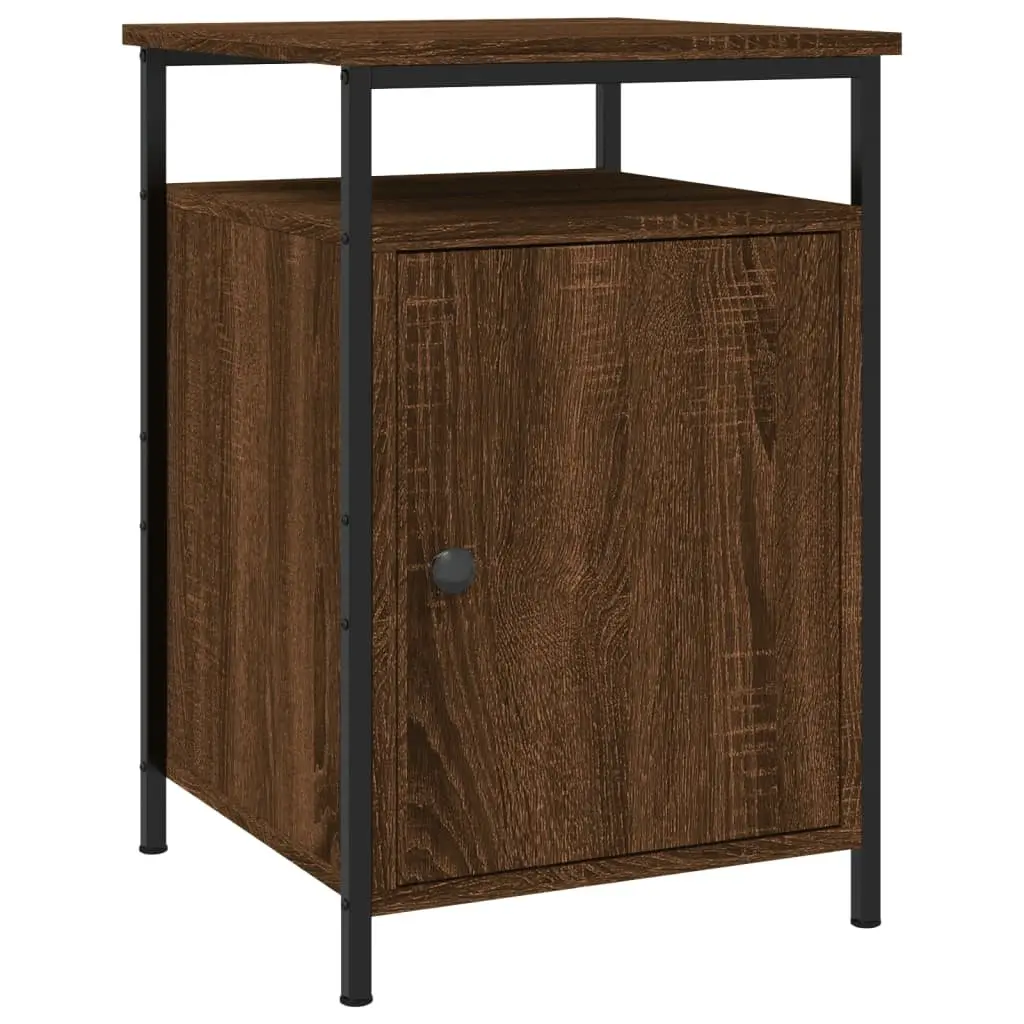 Bedside Cabinets Brown Oak Engineered Wood 40 x 42 x 60 cm 2 Piece