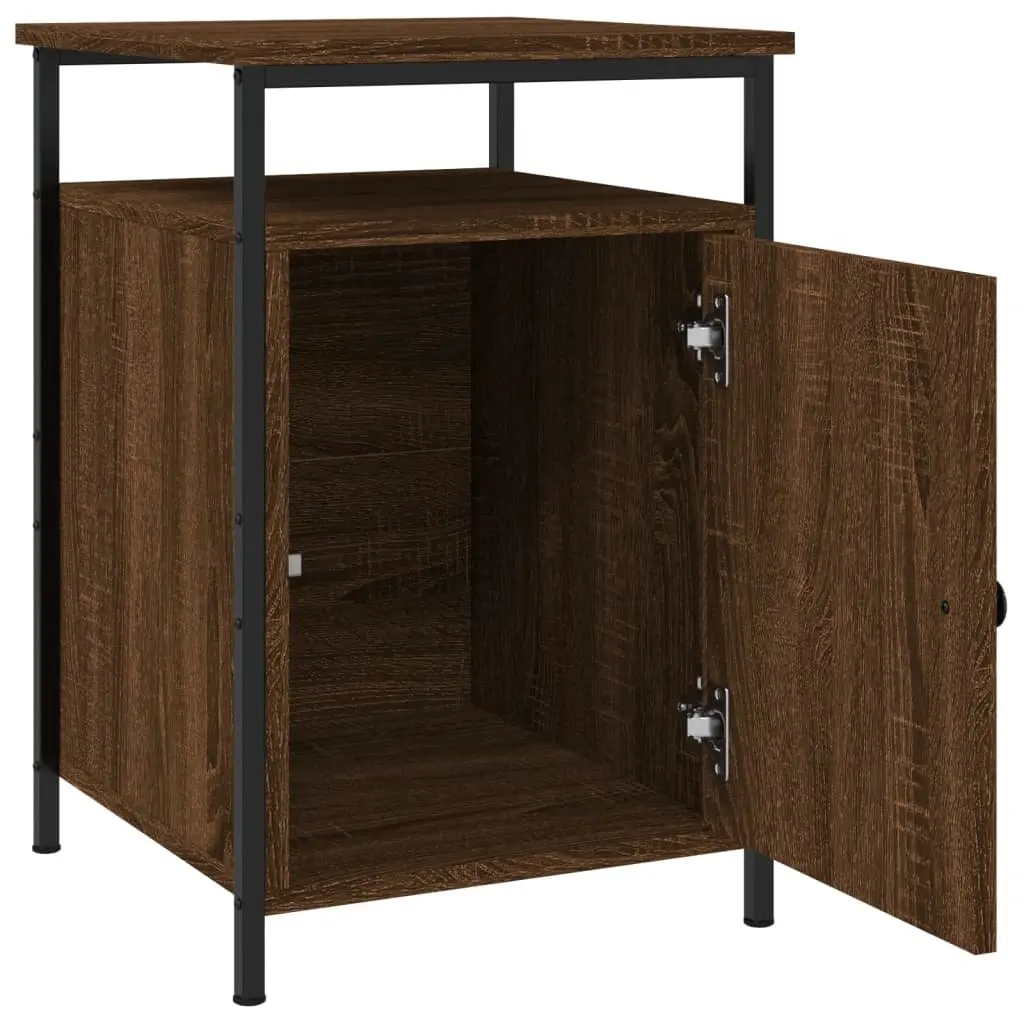 Bedside Cabinets Brown Oak Engineered Wood 40 x 42 x 60 cm 2 Piece