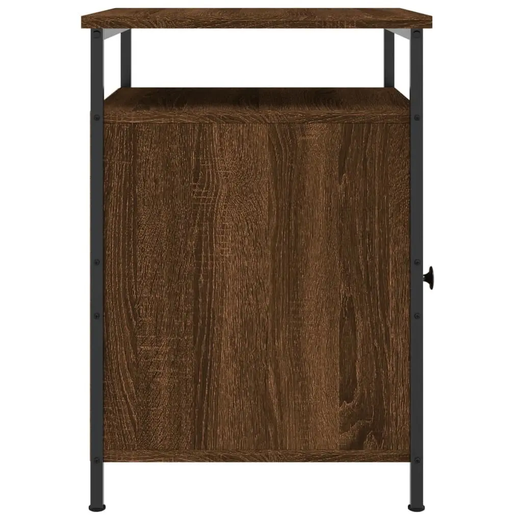 Bedside Cabinets Brown Oak Engineered Wood 40 x 42 x 60 cm 2 Piece