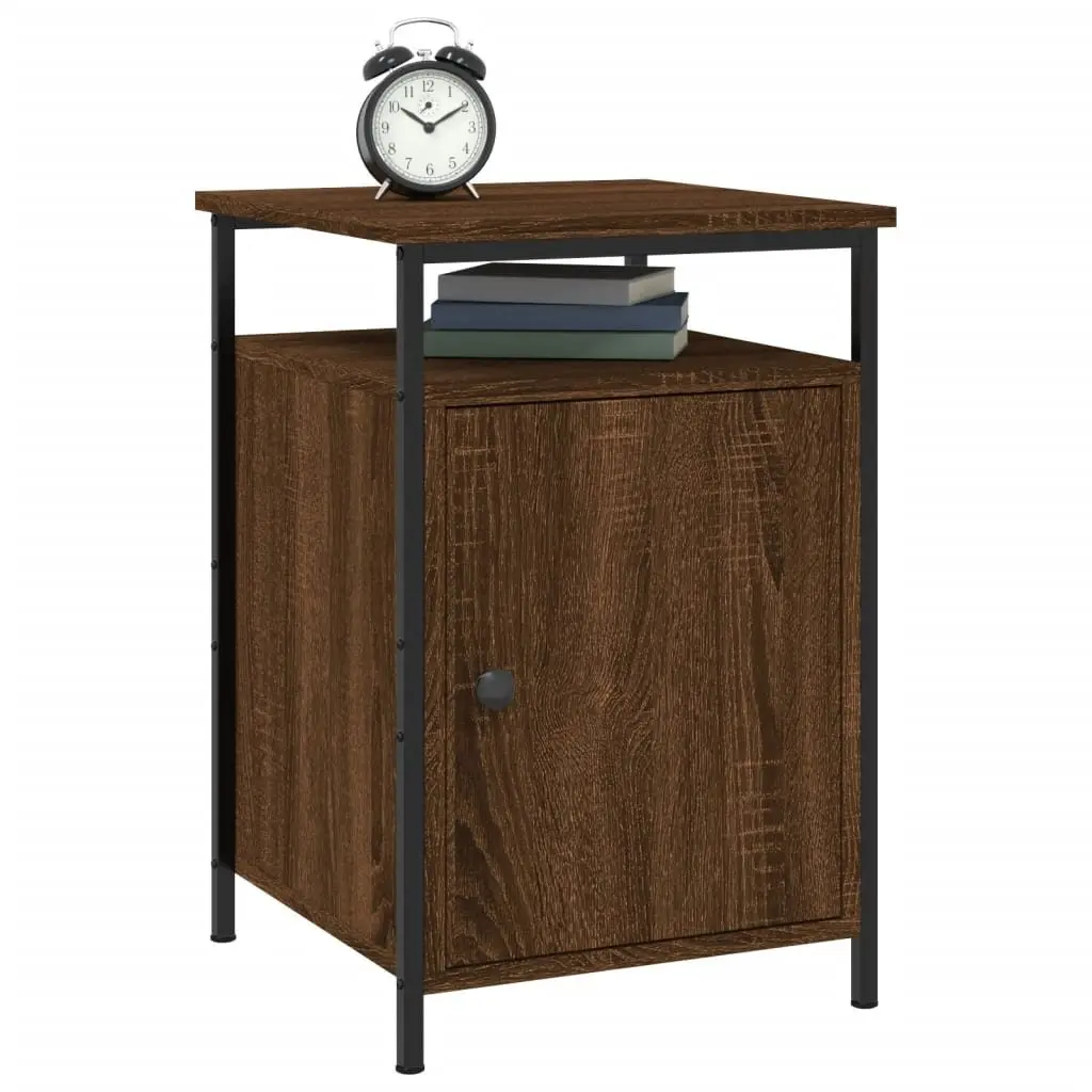 Bedside Cabinets Brown Oak Engineered Wood 40 x 42 x 60 cm 2 Piece