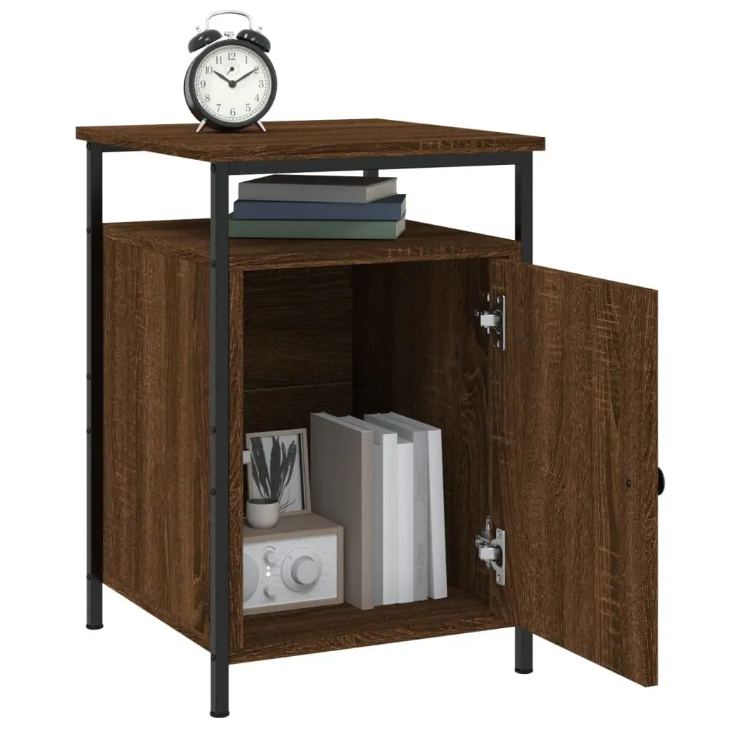 Bedside Cabinets Brown Oak Engineered Wood 40 x 42 x 60 cm 2 Piece