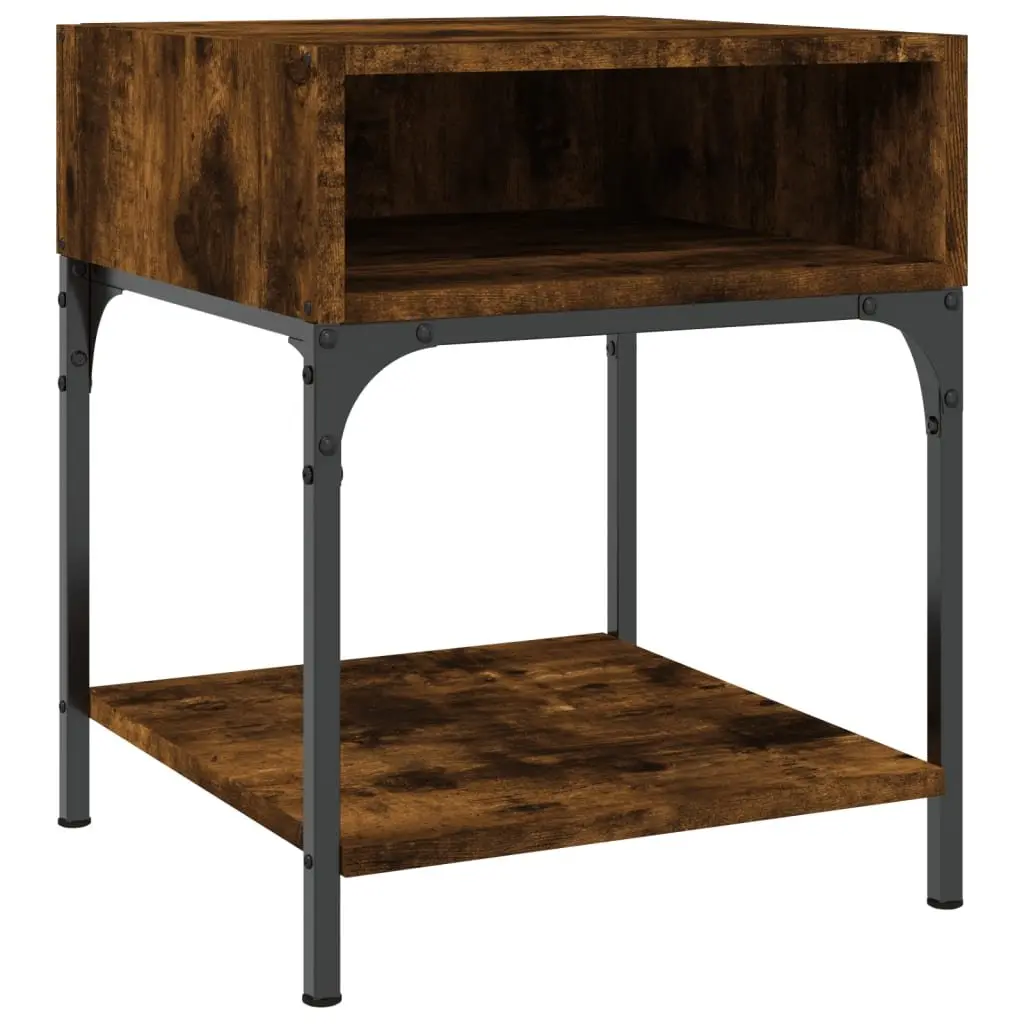 Bedside Tables Brown 40x41x50 cm Engineered Wood Nightstand Cabinet 2 pcs