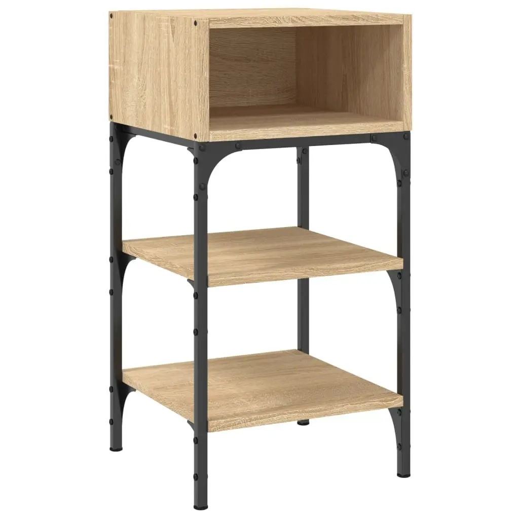 Bedside Tables Brown 35x34.5x70 cm Engineered Wood 2 Piece Nightstand Storage