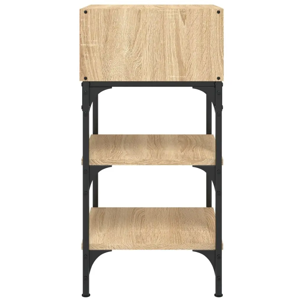 Bedside Tables Brown 35x34.5x70 cm Engineered Wood 2 Piece Nightstand Storage