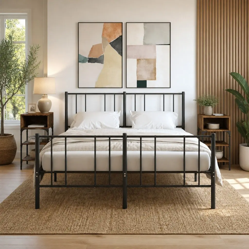 Bedside Tables Brown 35x34.5x70 cm Engineered Wood Nightstand Storage 2 Piece