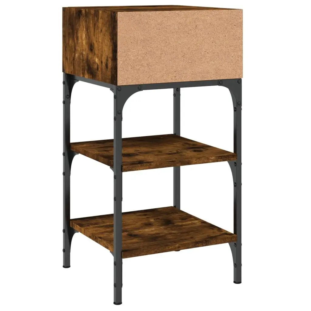 Bedside Tables Brown 35x34.5x70 cm Engineered Wood Nightstand Storage 2 Piece